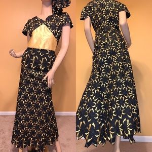 African 3 piece formal gown